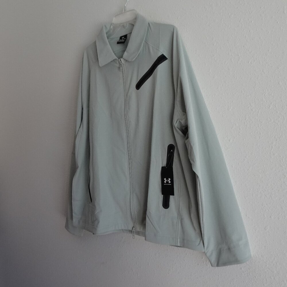 Under Armour Unstoppable Vented Jacket Men's Size XL Green Loose Fit Full Zip
